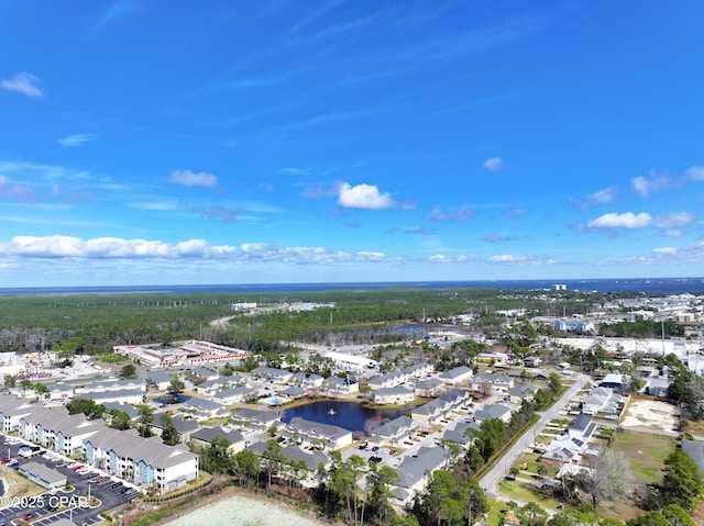 birds eye view of property with a residential view