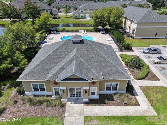 drone / aerial view featuring a residential view