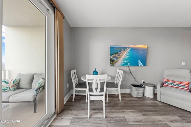 9860 S Thomas Dr Unit 1018, Panama City Beach, FL 32408 - dining space with wood finished floors