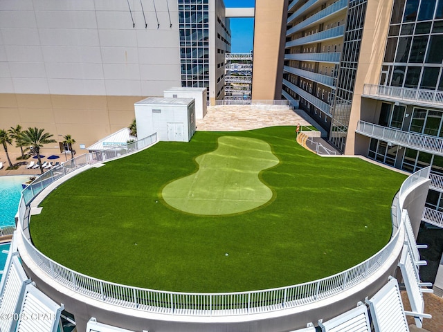 9860 S Thomas Dr Unit 1018, Panama City Beach, FL 32408 - view of property's community featuring a putting green