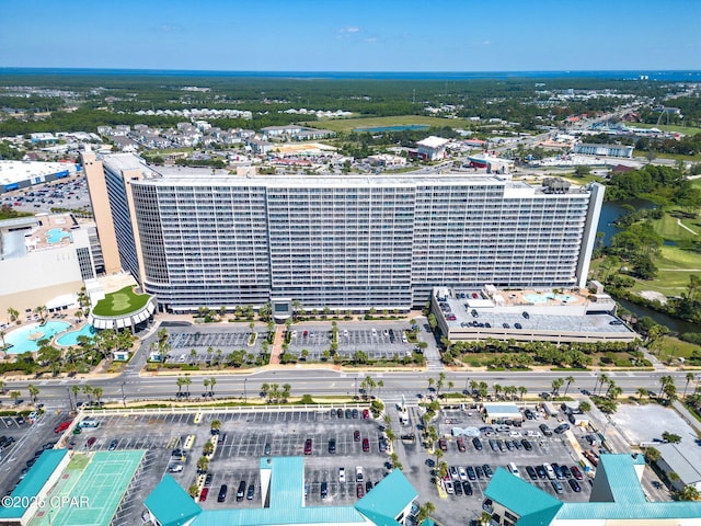 9860 S Thomas Dr Unit 1018, Panama City Beach, FL 32408 - drone / aerial view of a pool area