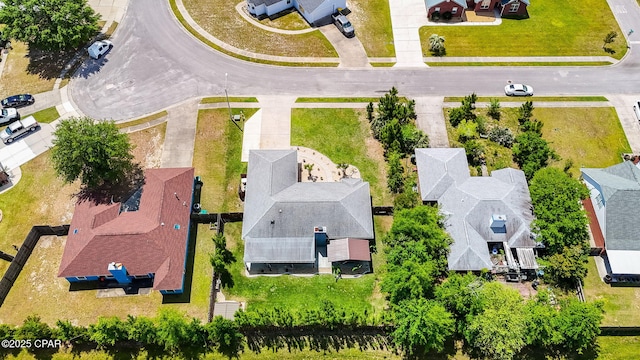 aerial view with a residential view