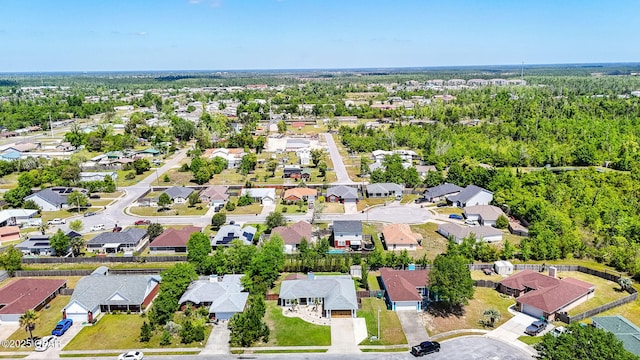 aerial view with a residential view