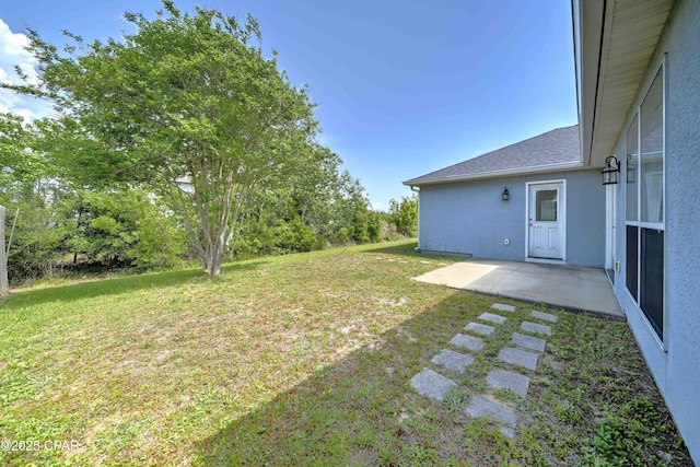 view of yard featuring a patio area