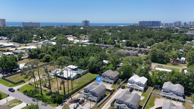 bird's eye view with a view of city