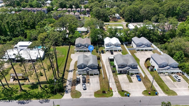 birds eye view of property featuring a residential view