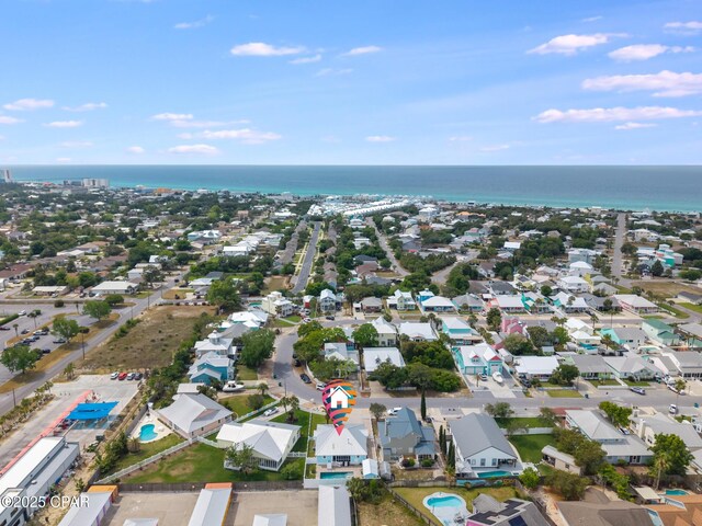 135 Bid A Wee Ln, Panama City Beach, FL 32413 - aerial overview of property's location with nearby suburban area and a large body of water
