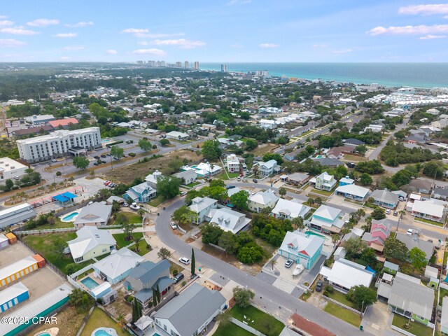 135 Bid A Wee Ln, Panama City Beach, FL 32413 - aerial view of property and surrounding area featuring a nearby body of water and nearby urban area