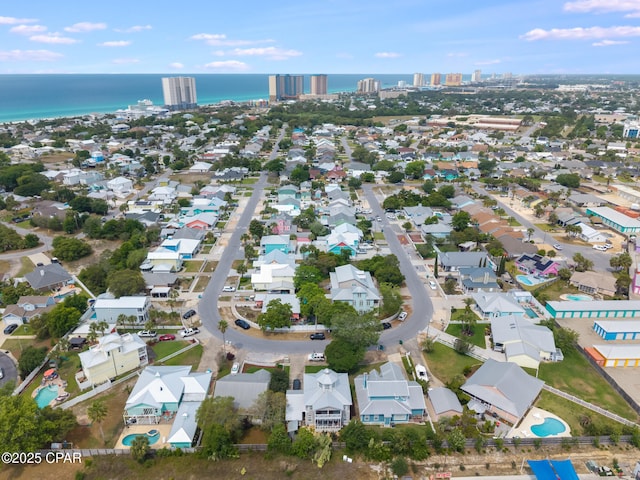 135 Bid A Wee Ln, Panama City Beach, FL 32413 - aerial view of property and surrounding area with a nearby body of water and nearby suburban area