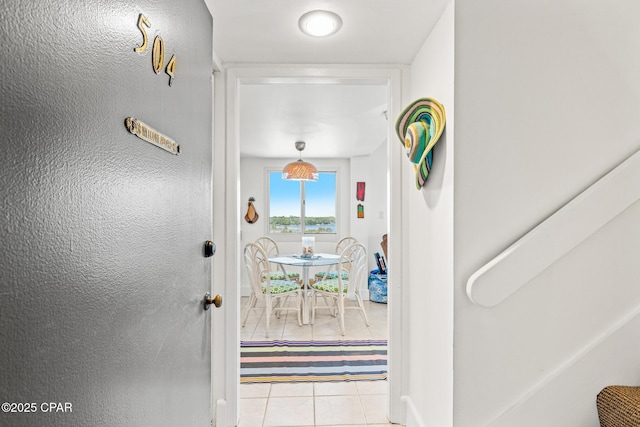 interior space with tile patterned floors