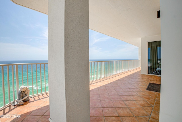 8601 Surf Dr Unit 14E, Panama City, FL 32408 - balcony with a view of the beach and a water view