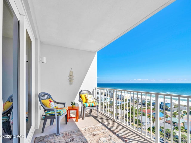 9860 S Thomas Dr Unit 1202, Panama City Beach, FL 32408 - balcony featuring view of water and beach