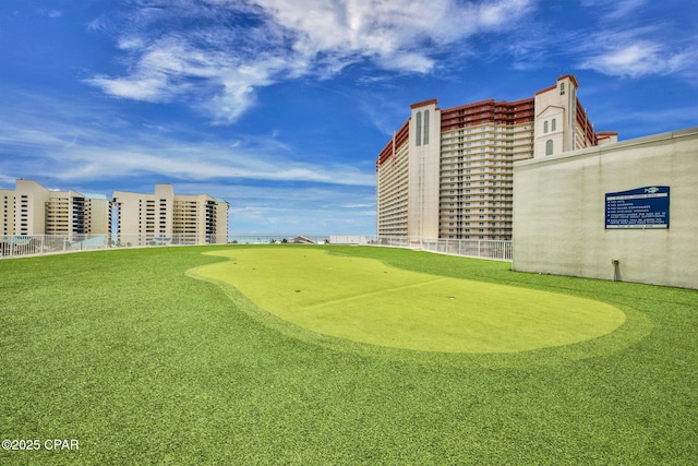 9860 S Thomas Dr Unit 1202, Panama City Beach, FL 32408 - view of home's community featuring an area to practice putting