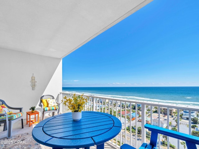 9860 S Thomas Dr Unit 1202, Panama City Beach, FL 32408 - balcony featuring view of water and beach