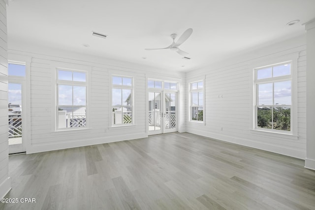 interior space with plenty of natural light and visible vents