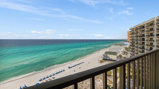 property view of water with a view of the beach