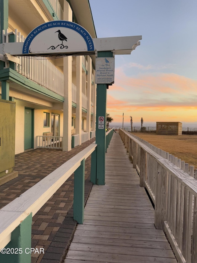 view of dock