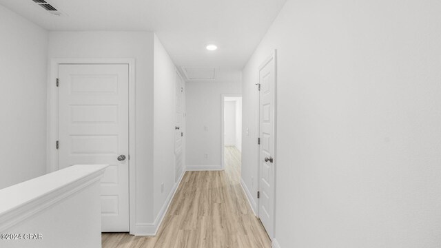 268 Salt Creek Ln, Mexico Beach, FL 32456 - corridor featuring light wood-style flooring, baseboards, and recessed lighting