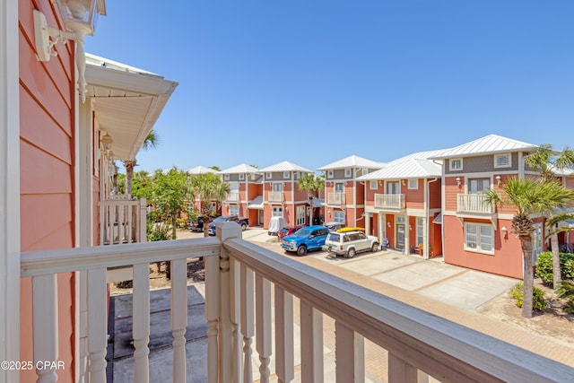 balcony featuring a residential view