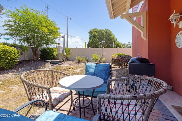 view of patio / terrace with a fenced backyard