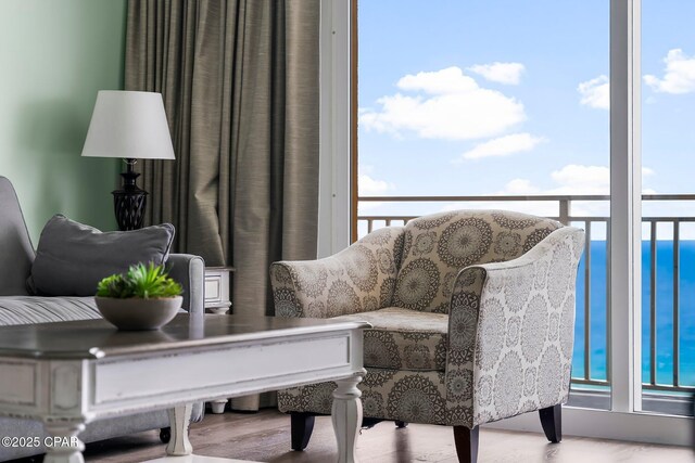 17739 Front Beach Rd Unit 1207W, Panama City Beach, FL 32413 - balcony featuring an outdoor hangout area and a water view