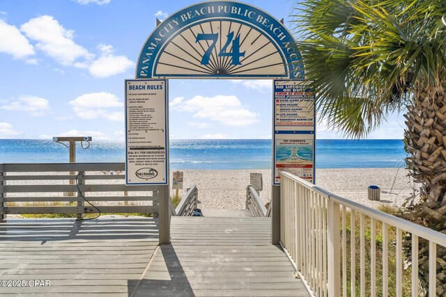 17739 Front Beach Rd Unit 1207W, Panama City Beach, FL 32413 - view of property's community featuring a view of the beach and a water view