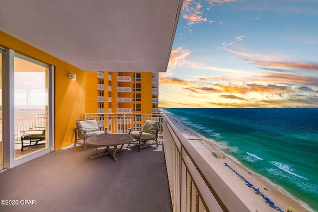 17739 Front Beach Rd Unit 1207W, Panama City Beach, FL 32413 - balcony featuring a view of the beach and a water view