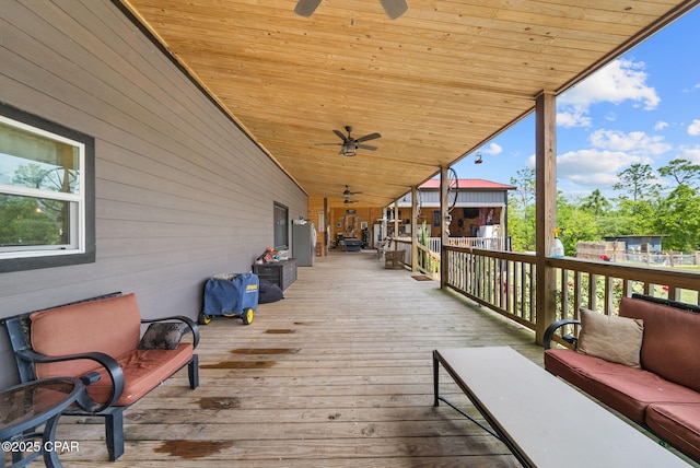 2612 NW County Road 274, Fountain, FL 32438 - wooden terrace with ceiling fan
