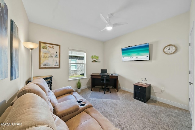 1294 Conolly Blvd, Lynn Haven, FL 32444 - carpeted office space featuring a ceiling fan and baseboards