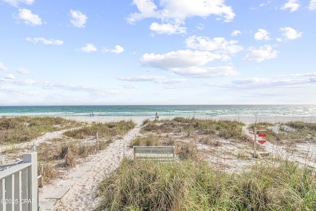 water view featuring nearby beach