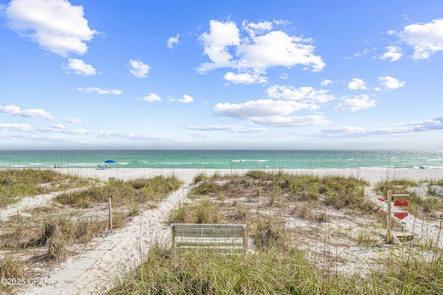 water view featuring local beach