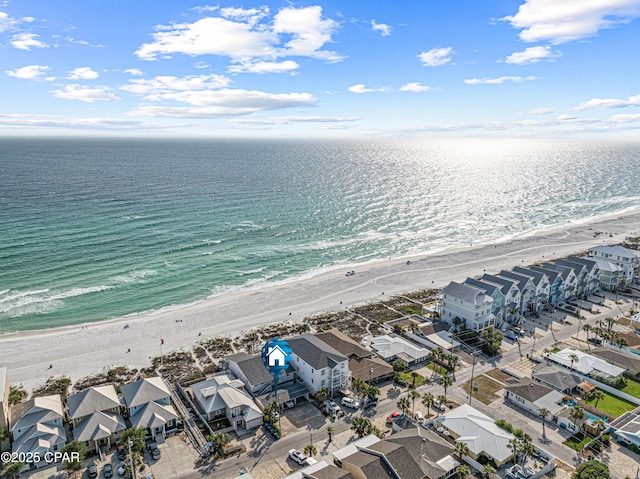 aerial perspective of suburban area featuring unending shoreline
