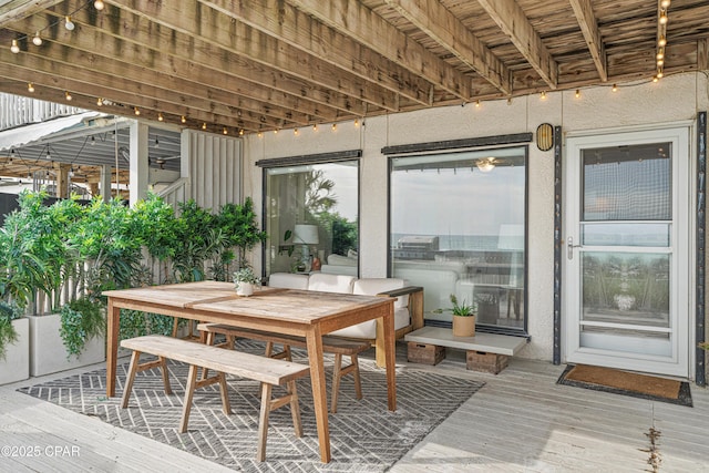 view of sunroom