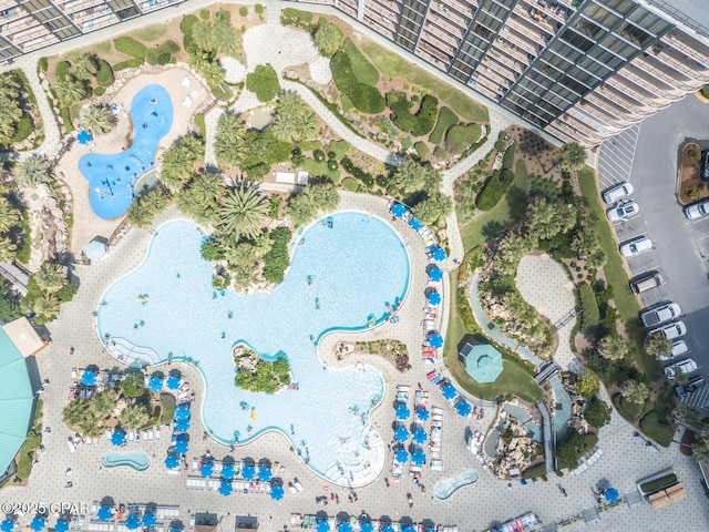 aerial view of property's location