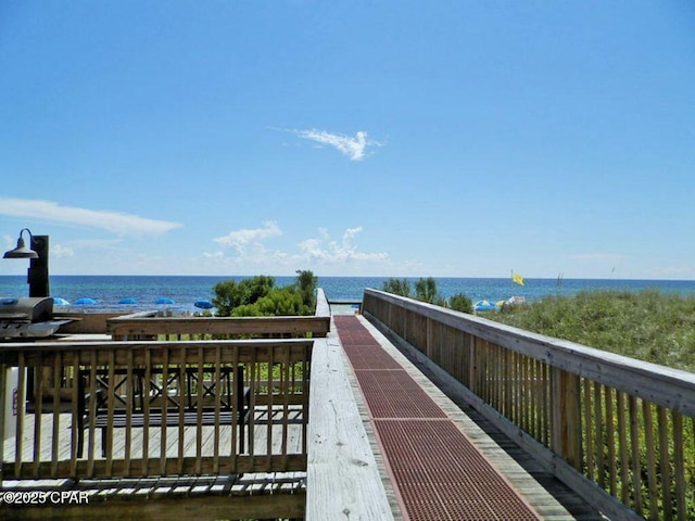 view of property's community with a water view