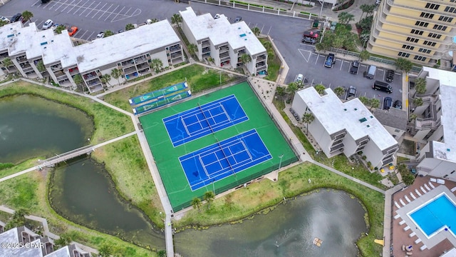 drone / aerial view of a nearby body of water