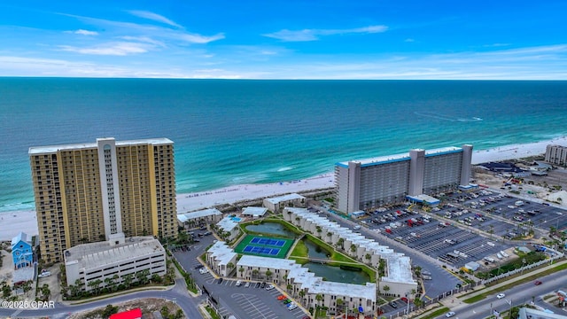bird's eye view of expansive beach