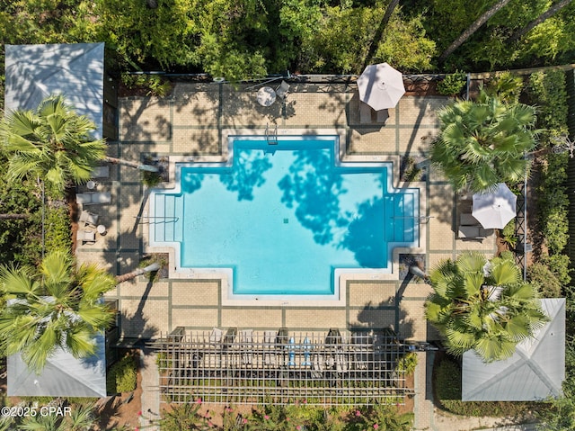 345 Redbud Ln, Inlet Beach, FL 32461 - bird's eye view of a pool area