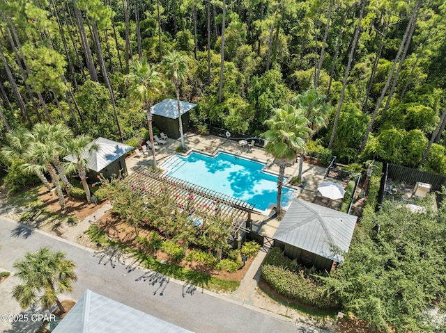 345 Redbud Ln, Inlet Beach, FL 32461 - drone / aerial view of a pool