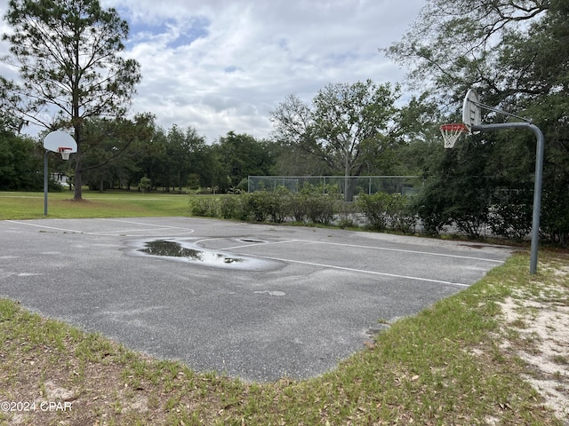 view of basketball court with community basketball court
