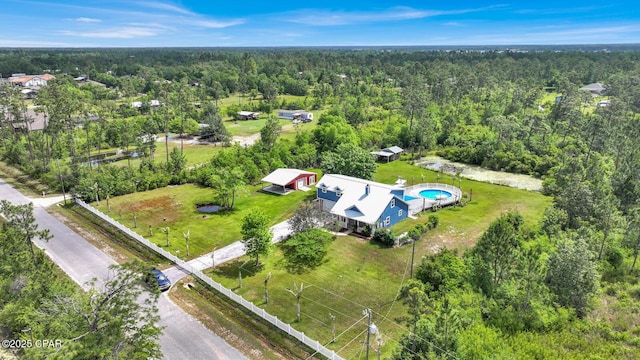 8508 S Holland Rd, Southport, FL 32409 - bird's eye view of a forest and a pool