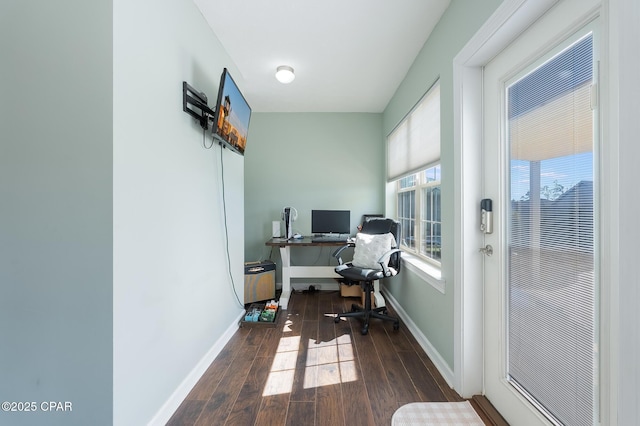 3543 Brentwood Pl, Panama City, FL 32404 - home office with wood-type flooring and baseboards