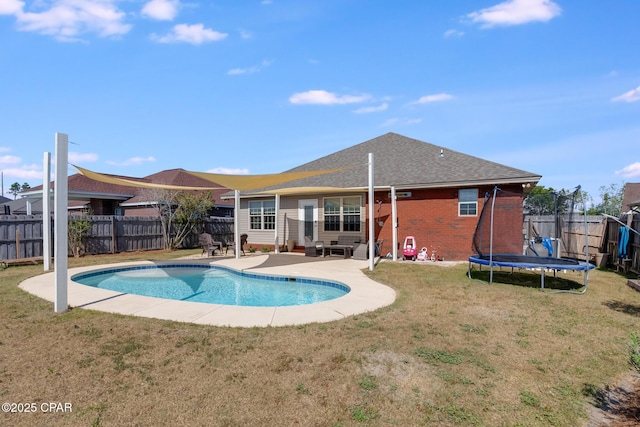 3543 Brentwood Pl, Panama City, FL 32404 - view of pool featuring a patio and a trampoline