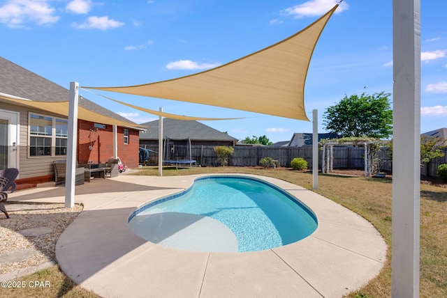 3543 Brentwood Pl, Panama City, FL 32404 - view of pool featuring a trampoline and a patio area