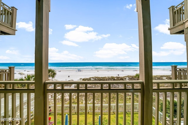 water view featuring nearby beach