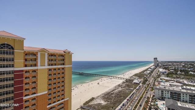 water view featuring local beach