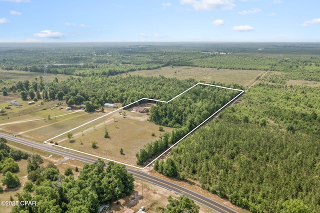 10367 NW County Road 274, Altha, FL 32421 - aerial overview of property's location with a heavily wooded area and property boundaries highlighted