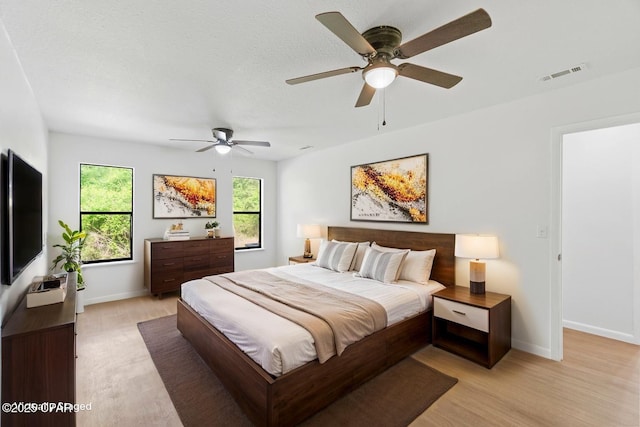 10367 NW County Road 274, Altha, FL 32421 - bedroom featuring light wood-type flooring, baseboards, and a ceiling fan