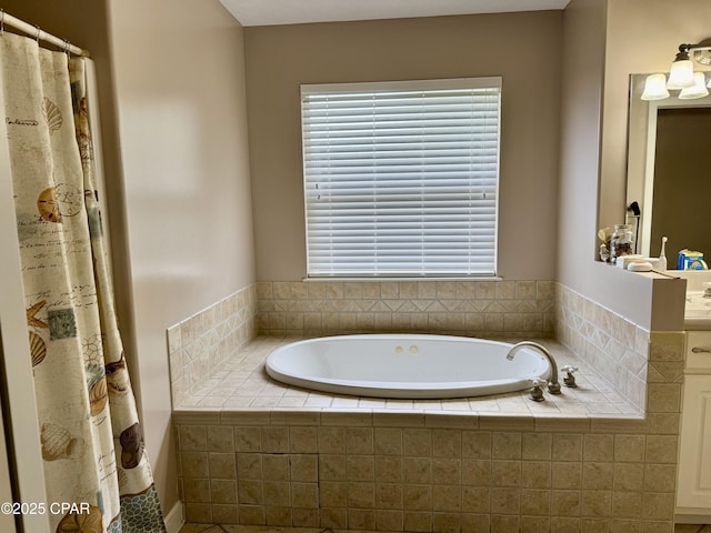 bathroom featuring a bath