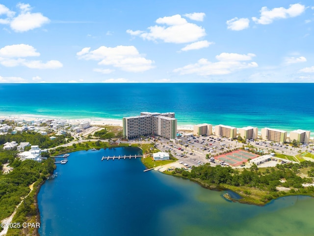 drone / aerial view of a large body of water